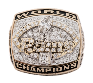 1999 St. Louis Rams Super Bowl XXXIV Championship Ring With Original Presentation Box